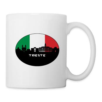 Trieste Italie Drapeau Skyline Voyage Silhouette - Mug blanc - blanc - Droite