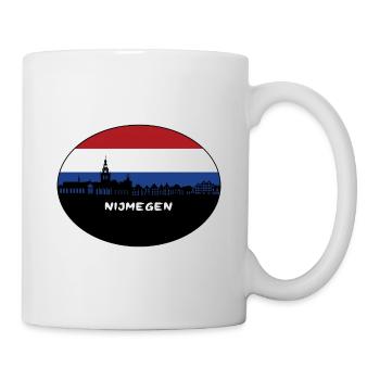Nijmegen Niederlande Flagge Skyline Silhouette Trave - Tasse - Weiß - Rechts