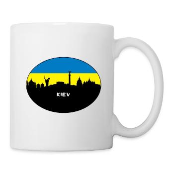 Kiev Ukraine Flag Skyline Silhouette Travel - Mug - white - Right
