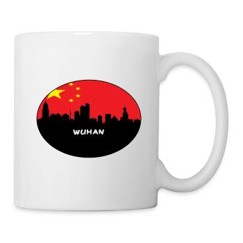 Wuhan China Flag Skyline Silhouette Travel - Mug - white - Right