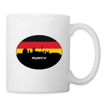 Munich Germany Flag Skyline Silhouette Travel - Mug - white - Right