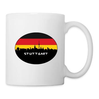 Stuttgart Allemagne Drapeau Skyline Silhouette Travel - Mug blanc - blanc - Droite