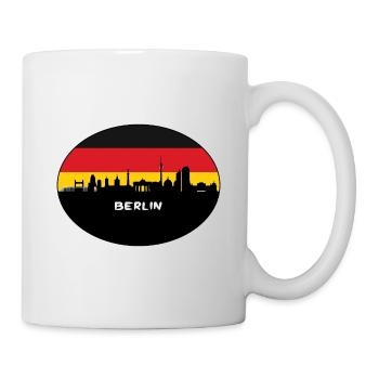 Berlin Germany Flag Skyline Silhouette Travel - Mug - white - Right