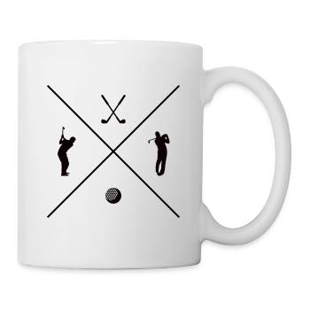 Golfspieler Golfer Golfschläger Golfen Golf - Tasse - Weiß - Rechts