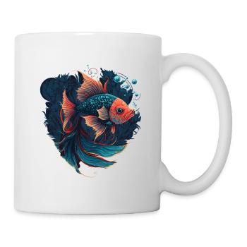 Belle illustration de poisson - Mug blanc - blanc - Droite