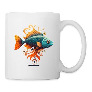 Drachenfisch - Tasse - Weiß - Rechts