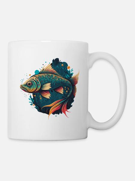 Angeln - Tasse - Weiß