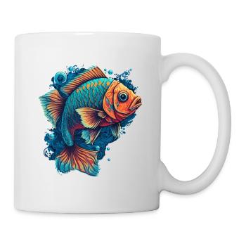 Flat Fish Illustration - Mug - white - Right