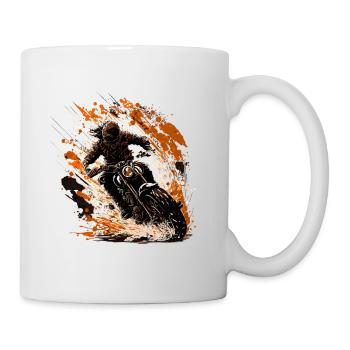 Born for dirt biking: motocross motif - Mug - white - Right