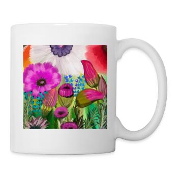Schraffierung - Tasse - Weiß - Rechts