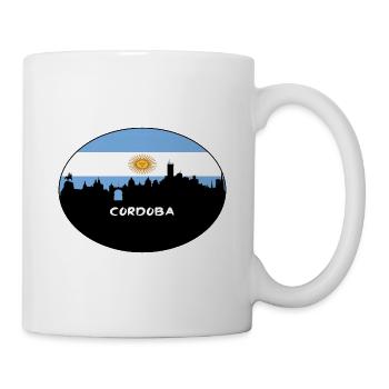 Cordoue Argentine Drapeau Skyline Silhouette Travel - Mug blanc - blanc - Droite