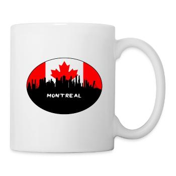 Drapeau Canada Montréal Skyline Voyage Silhouette - Mug blanc - blanc - Droite