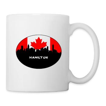 Hamilton Canada Drapeau Skyline Voyage Silhouette - Mug blanc - blanc - Droite