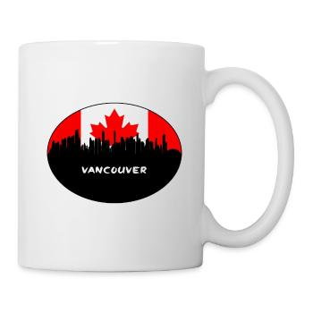 Vancouver Canada Drapeau Skyline Voyage Silhouette - Mug blanc - blanc - Droite