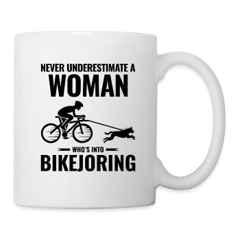 Bikejoring DogScooting Dog Sport Bike Bicycle Ride - Mug blanc - blanc - Droite