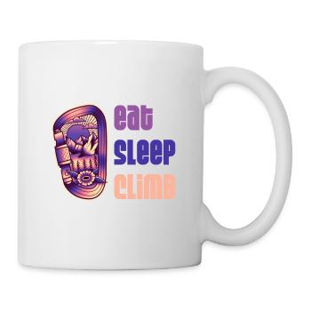 Eat sleep climb passion climbing mountain climbing - Mug - white - Right