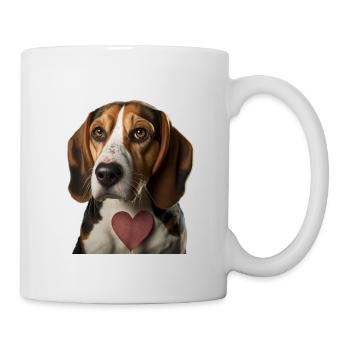 American Foxhound Valentins Tag - Tasse - Weiß - Rechts