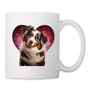 Berger australien Saint-Valentin - Mug blanc - blanc - Droite