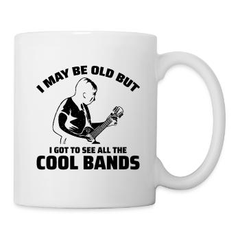 Old Man Guitar Player Music Musician Dad Grandpa - Mug - white - Right