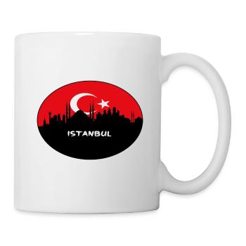 Istanbul Turkey Flag Skyline Silhouette Travel - Mug - white - Right