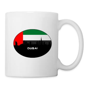 Dubai Uae Flag Skyline Silhouette Travel - Mug - white - Right