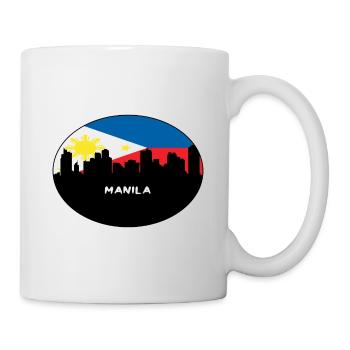 Manila Philippines Flag Skyline Silhouette Travel - Mug - white - Right