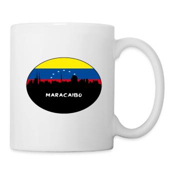 Maracaibo Venezuela Flag Skyline Silhouette Travel - Mug - white - Right