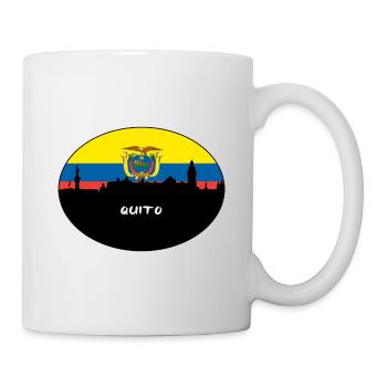 Quito Équateur Drapeau Skyline Silhouette Travel - Mug blanc - blanc - Droite
