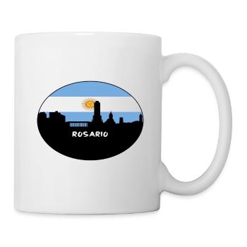 Rosario Argentine Drapeau Skyline Voyage Silhouette - Mug blanc - blanc - Droite
