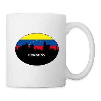 Caracas Venezuela Flag Skyline Silhouette Travel - Mug - white - Right