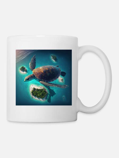 The flying turtle - Mug - white