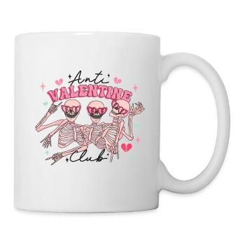 Anti Valentinstag Herz Liebe Geschenkidee Horror - Tasse - Weiß - Rechts