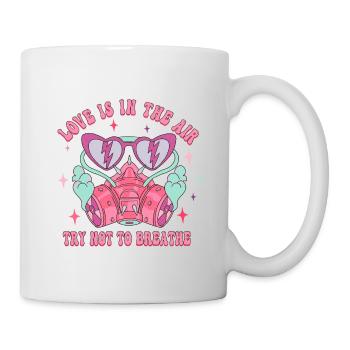 Anti Valentinstag Herz Liebe Geschenkidee Horror - Tasse - Weiß - Rechts