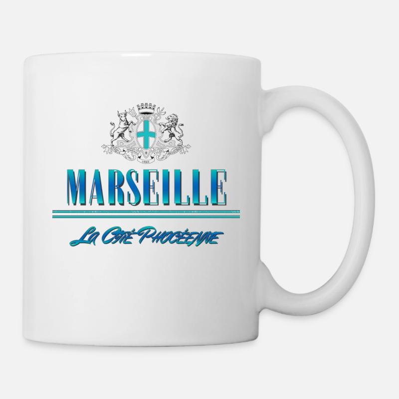 Marseille La Cité Phocéenne - Mug blanc - blanc