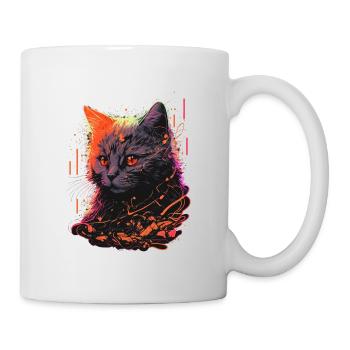 Cute Vintage Cat - Mug - white - Right