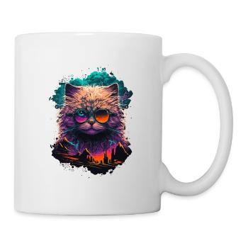 Chat porte-bonheur - Mug blanc - blanc - Droite