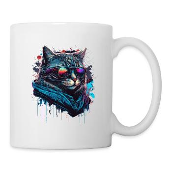 Agent Katze - Tasse - Weiß - Rechts