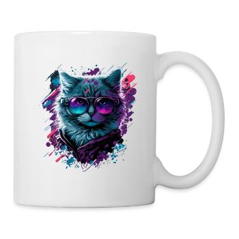 Neo Katze - Tasse - Weiß - Rechts