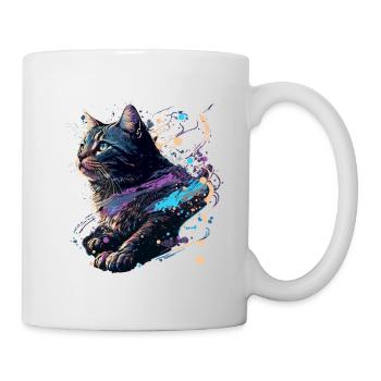 Œuvre d’art de chat - Mug blanc - blanc - Droite