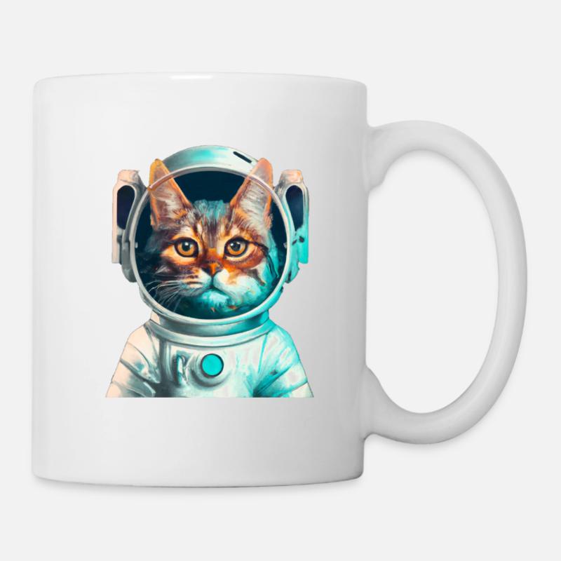 space cat - Tasse - Weiß