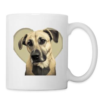 Black Mouth Cur Valentine's Day - Mug - white - Right