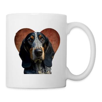 Bluetick Coonhound Valentine's Day - Mug - white - Right