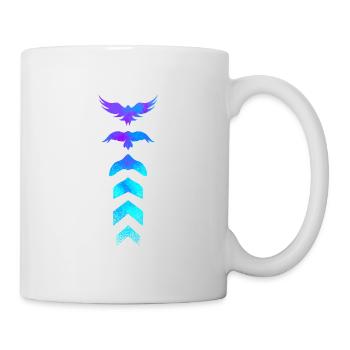 Evolution silhouette bird - Mug - white - Right