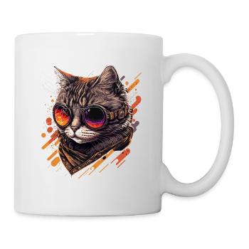 Chat Vintagepunk - Mug blanc - blanc - Droite