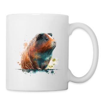 cochon d’Inde aquarelle - Mug blanc - blanc - Droite