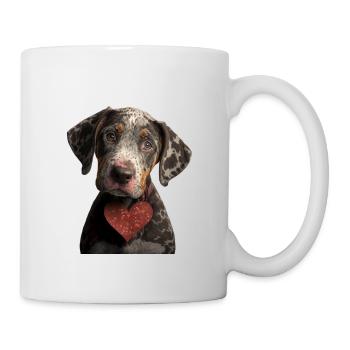 Catahoula Leopard Dog Valentine's Day - Mug - white - Right
