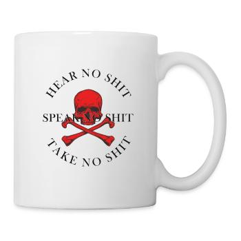 Crâne disant crâne ne dit pas de merde - Mug blanc - blanc - Droite