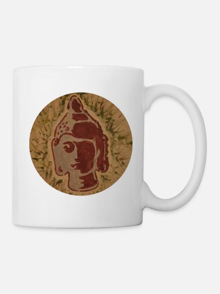 Buddahkopf - Tasse - Weiß