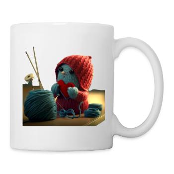 Tricoter la Saint-Valentin - Mug blanc - blanc - Droite
