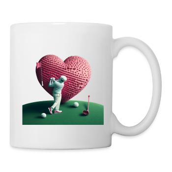 Golf Saint-Valentin - Mug blanc - blanc - Droite